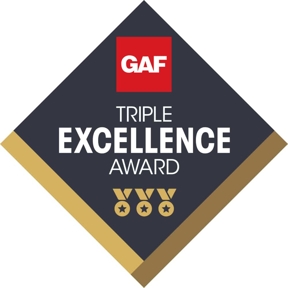 triple excellence award winning roofing contractor